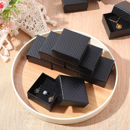 Sasylvia 48pcs Jewelry Gift Boxes Small Jewelry Boxes 3 x 3 x 1.4'' Festival Present Boxes for Bracelet Earrings(Black)