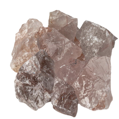 KALIFANO Rough Fire Quartz 10 Stone Bulk Bundle with Healing & Calming Effects - AAA High Energy Raw Cuarzo De Fuego - Reiki Crystal Used for Rock Tumbling and Lapidary (Family Owned and Operated)
