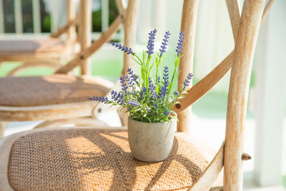 Velener Artificial Lavender Flowers(Pink/White/Purple), Small Fake Lavender Plants Pot Set of 3 - Faux Lavender Flowers for Farmhouse/Home
