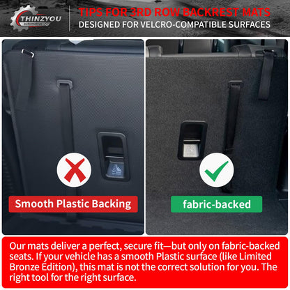 Thinzyou Cargo Mat Compatible with 2019-2025 2026 Subaru Ascent Cargo Liner Trunk Liner TPE Back Seat Cover Protector 2023 Ascent Accessories (Fit 7&8 Seats, Trunk Mat+3rd Row Backrest Mats)