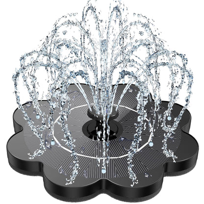 Yzert Solar Fountain Flower Shape-No Battery, Glass 3.5W Solar Water Fountain with 7 Nozzles & 4 Fixer Rods,Solar Fountain Pump for Bird Bath, Outdoor, Pool, Garden, Pond & Flower Pot