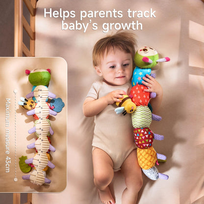 TUMAMA Baby Toys for 0 3 6 9 12 Months, Caterpillar Sensory Toy, Infant Baby Stuffed Animal Activity Soft Toys with Teether, Tummy Time Sensory Toys, Newborn Infant Sensory Toys Birthday Gifts