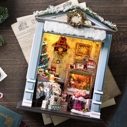 DIY Miniature Christmas House Kit Joyful Gatherings Creative Dollhouse Building Set Holiday Home Decor Craft for Adults