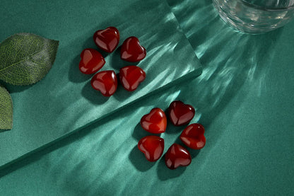 10 PCS Carnelian Crystal Heart Crystal Red Carnelian Agate Stone Polished Healing Palm Love Gemstones Set Wholesale Bulk Gifts Reiki Energy Balancing Meditation Orange Brown Red Carnelian Agate Mothers Day Gifts Bulk Stocking Stuffers
