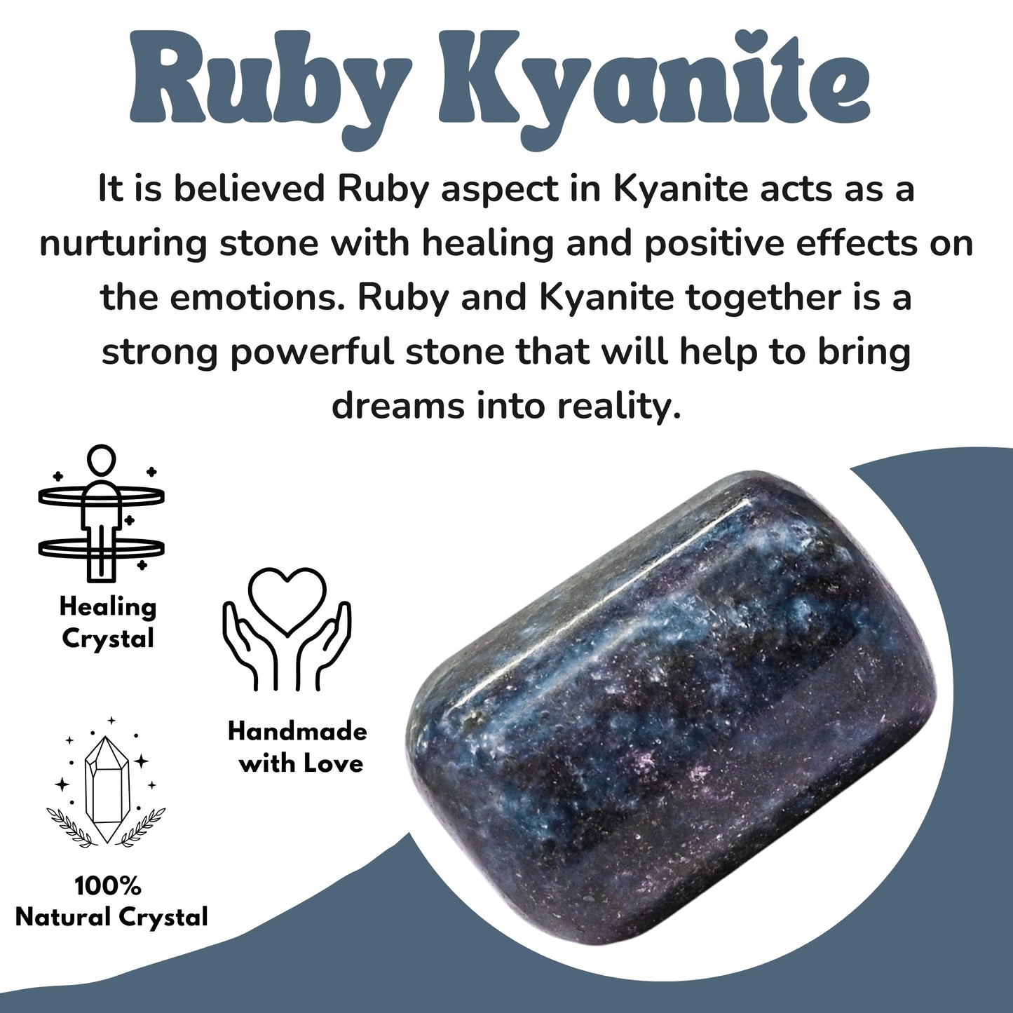 Amazing Gemstone Ruby Kyanite Crystals and Healing Stones Tumbled - 1000+ Carats Ruby Kyanite Stone, Natural Healing Stones for Energy Balance, Stress Relief - Premium Polished Gems Rocks