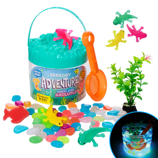 Creativity for Kids Sensory Adventure Axolotls Kit | Dig, Squish & Explore | Scoop, Pinch & Play with Fine Motor Tools | Screen-Free Activity for Kids & Spring Crafts (Ages 4+)