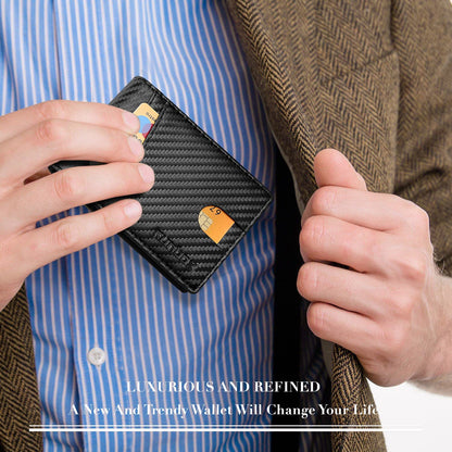RUNBOX Wallet for Men - Slim Rfid Leather Bifold 2 ID Window With Gift Box Men's Accessories