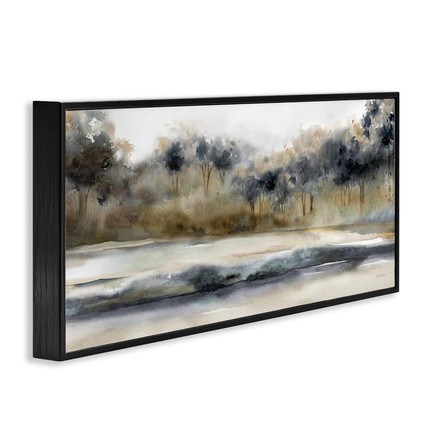 Stupell Industries 'Abstract Nature Grove Scenery', Framed Giclee Art, Black, 30 x 13 Inches, Easy to Hang and Sturdy, Made in USA, by Carol Robinson