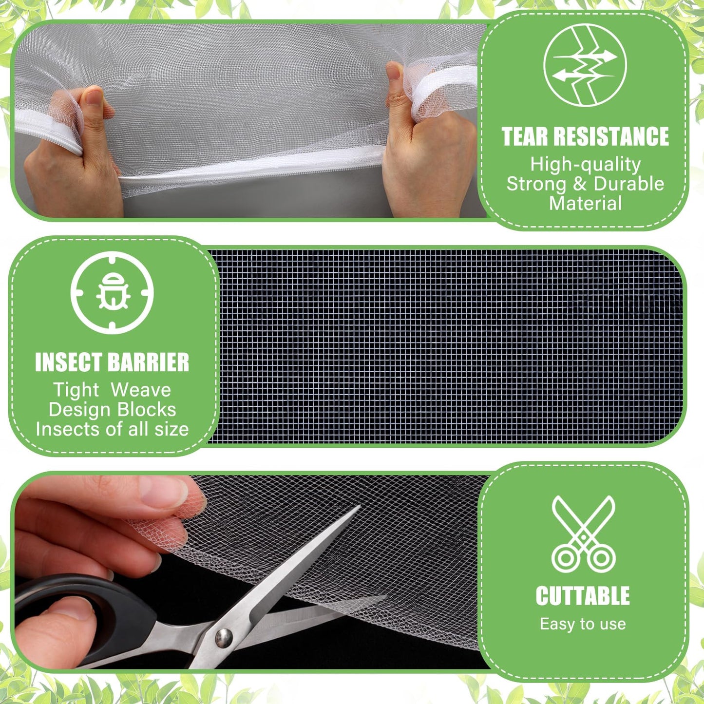 Yoojahow Garden Insect Netting for Raised Beds Extra Large Fruits Tree Netting Pest Barrier White Ultra Fine Mesh Row Bed Covers Net for Vegetable Fruit Protection from Insect Bird Animals(15X 33 ft)