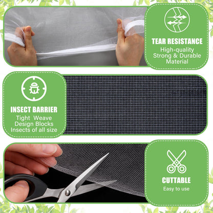 Yoojahow Garden Insect Netting for Raised Beds Extra Large Fruits Tree Netting Pest Barrier White Ultra Fine Mesh Row Bed Covers Net for Vegetable Fruit Protection from Insect Bird Animals(15X 33 ft)