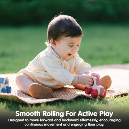 PlanToys® Timber Trail Cruiser Wooden Montessori Movement and Balance Toy | Gross Motor, Coordination and Cause & Effect Early Learning Activity | Eco Friendly Outdoor Adventure Ride-On