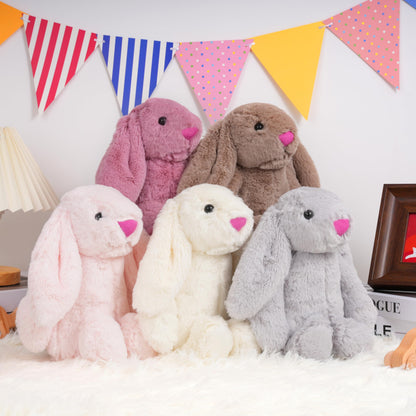 shiguangji Bunny Stuffed Animal Plush Toy 11.8 in, Soft Rabbit Plush for Babies and Toddlers, Cuddly Bunny Toy for Nursery Decor and Easter Gift (White)