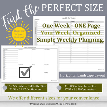 Life Charge Weekly To Do List Planner Notepad, 60 Page Task Planning Pad with Daily Checklist, Priority To-Do Checkboxes & Notes, Desk Notebook for Office Organization & Productivity, 11 x 8.5