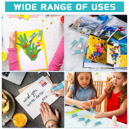 Zubebe 200 Pcs White Glue Stick Bulk Washable for End of Year Crafts Home School Classroom Students Teachers Employees Scrapbooking Crafting Stationery Supplies (0. 32 Oz)