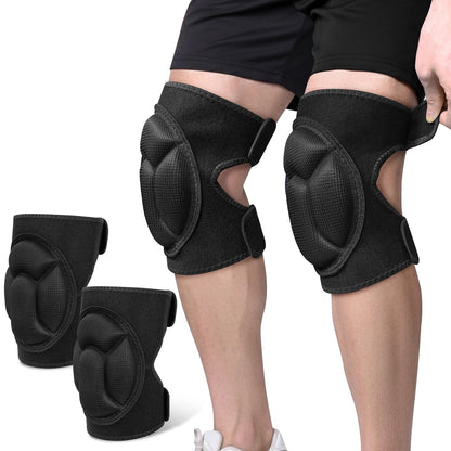 Knee Pads for Cleaning Floors & Gardening, One Size L Fits Most with Adjustable Straps, Soft EVA Foam Cleaning Knee Pads for Women & Men, Non-Slip Kneepads for Housework, Gardening, Yard & Flooring (1 Pair)