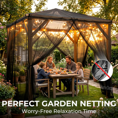 Mosquito Netting Garden 39x10Ft, Garden Mesh Netting, Fly Insect Bird Net Barrier for Plant Protection Net for Patio Outdoor Use (Black, 39x10FT)
