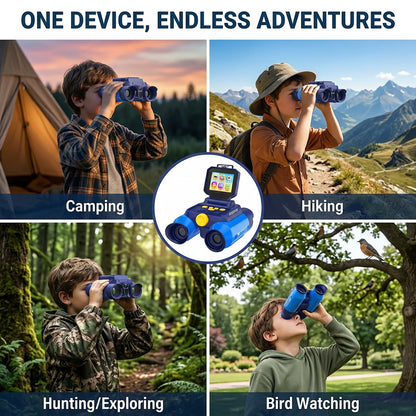OAEBLLE Nature Exploration Toys, 2.4" IPS Screen Digital Wildlife Camera with Night Vision & 10X Zoom, Kids Outdoor Play Equipment for Children Ages 4-8 8-12, Bird Watching Camping Gifts for Boy Girls