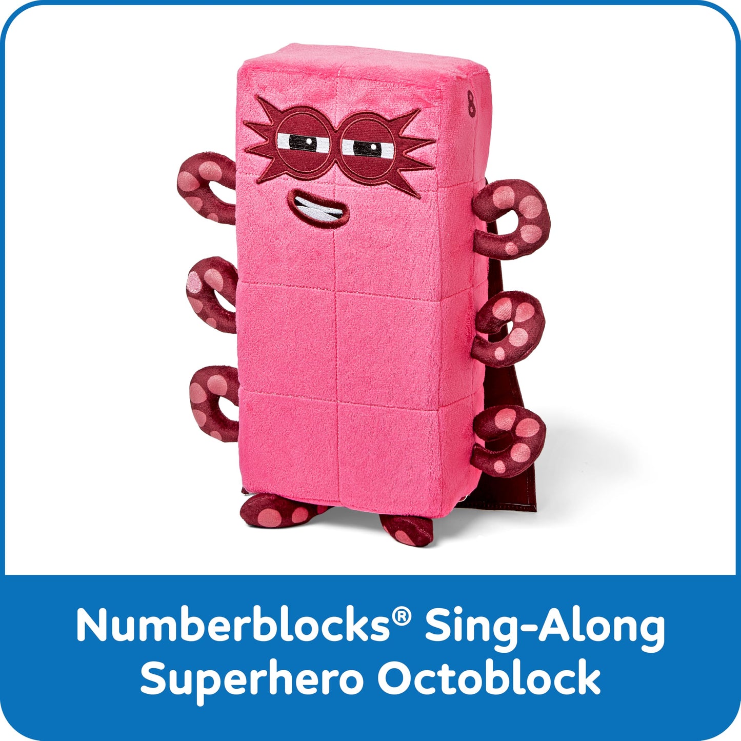 hand2mind Numberblocks Sing-Along Superhero Octoblock Plush, Music Toys, Numbers for Toddlers, Preschool Math Learning Toys, Light Up Stuffed Animal Plushies, Counting Blocks, Kids Birthday Gifts