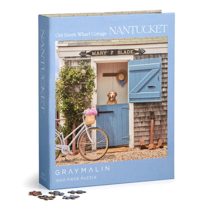 Galison Gray Malin Nantucket – 1000 Piece Book Puzzle with Dreamy Nantucket Photography Packaged in Magnetic Keepsake Book Sized Box