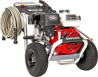 Simpson 3600 PSI Gas Pressure Washer, 2.5 GPM Commercial Power Washer, Cold Water, Honda GX200 Engine, 35' Hose, Aluminum Series, 49-State Compliant (ALH3425)