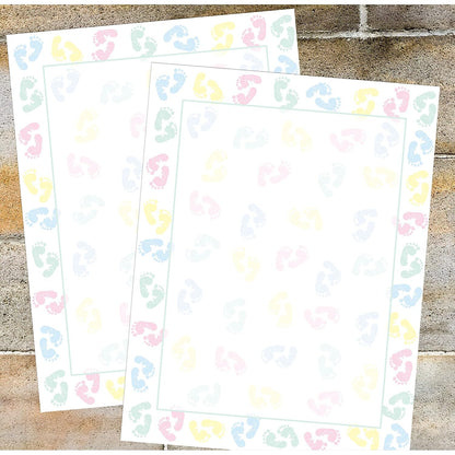 Great Papers! Baby Feet Letterhead, 80 Count, 8.5"x11" (2014127)