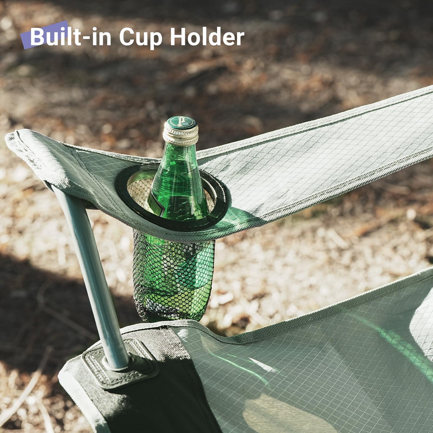 Byliable Camping Chairs Lawn Portable Foldable Camp Folding Lightweight Chair for Adults with Drink Holder and Cooler Pouch Outdoor for Camping, Lawn, Sports, Picnic, Music Festival, Gray Black