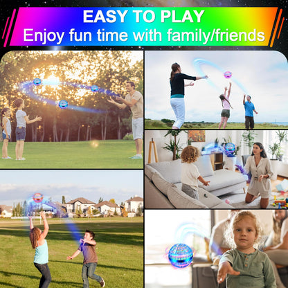 Vantexi Flying Orb Ball Toy,2026 Upgraded Parachute LED,Magic Hand Controlled Mini Gravity Ball,Cosmic Globe Boomerang,Cool Christmas Birthday Gift for 6 7 8 9 10+ Year Old Boys Girls-Bright Blue