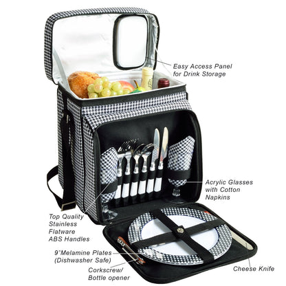 Picnic at Ascot Original Insulated Picnic Basket/Cooler Equipped with Service for 2- Designed, Assembled & Quality Approved in the USA
