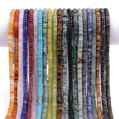 BEADIA Natural African Turquoise Spacer Beads Caps Loose Semi Gemstone for Beading Jewelry Making 6mmx3mm 38cm