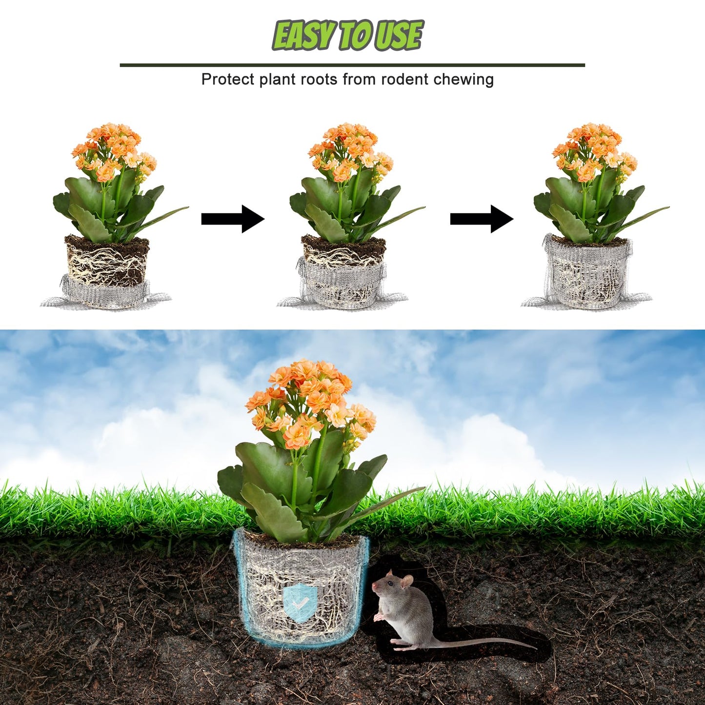 Froidesente 15 Gallon Root Guard Gopher Baskets Proof Stainless Wire Steel Underground Barrier, Gophers Moles Voles Mesh Baskets Protect Plant Roots Tubers Trees Flowers Crops (8 Pcs 15 Gallon)