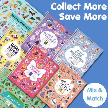 Farm Animal 500+ Kids Sticker Book by Cupkin Toddler Airplane Travel Activity Coloring and Sticker Book, Road Trip Essentials, 12 Coloring Pages 12 Scenes for Ages 2–8 Years