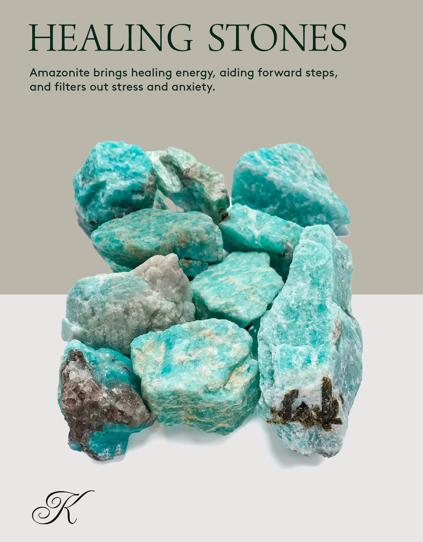 KALIFANO Rough Amazonite 10 Stone Bulk Bundle with Healing & Calming Effects - AAA Grade High Energy Raw Amazonita - Reiki Crystal Used for Rock Tumbing and Lapidary (Family Owned and Operated)