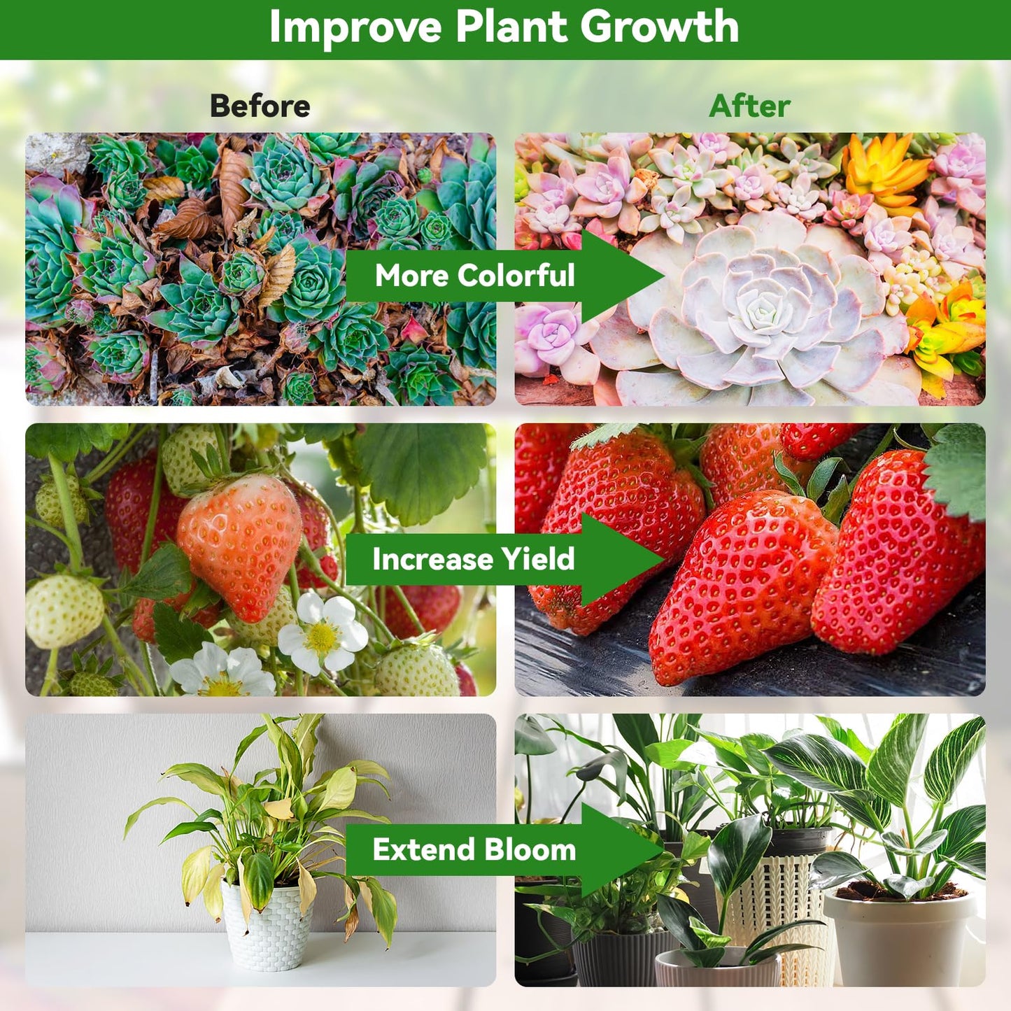 Solar Grow Lights for Outdoor Plants, Adjust Gooseneck Grow Light for Indoor Plants, Solar Plant Grow Light for Indoor Garden Balcony Greenhouse Herbs Vegetables Flowers Potted (30W)