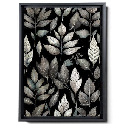 Canvas Print Scandinavian Folk Art Black and Beige Abstract Botanical Wall Art for Scandinavian Home Decor Decor Canvas, Wall