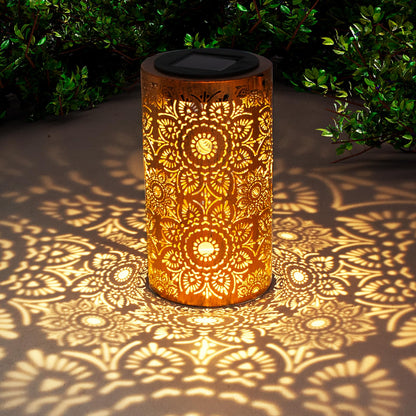 DIBIEECN Mothers Day Gifts for Mom, Birthday Gifts Grandma Ladies Solar Lanterns Outdoor Hanging Hollowed-Out Metal Waterproof LED Garden Decor Outside for Patio Yard Porch, Sunflower, 1 Pack