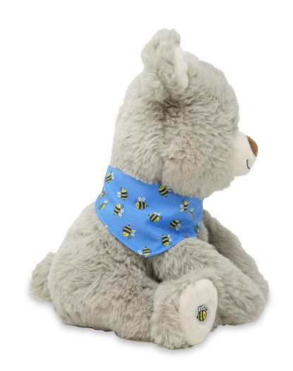 Cuddle Barn My Bear Coby - Animated Bear Cub Stuffed Animal, 11" Gray Singing Plush Toy