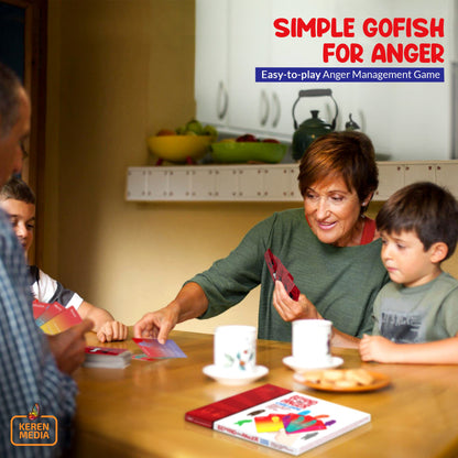 Behind The Anger Card Game | Family Therapy Games for Teens & Kids 6+ | Anger Management for Teens | CBT Games for Counseling Emotional Regulation and Impulse Control | A Simple Go Fish Card Game