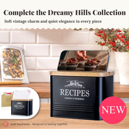 noonberry Kitchen Canisters for Countertop – 5-Piece Airtight Canister Sets for the Kitchen Counter with Utensil Holder – Flour Sugar Coffee Tea Containers – Matte Black Finish