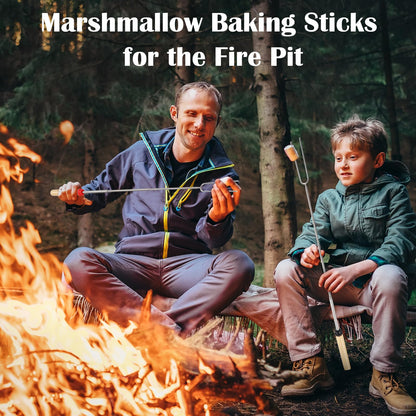 150 Pack 32 Inch Marshmallow Roasting Sticks Bulk, Smores Skewers for Fire Pit Kit, Hot Dog Camping Skewers Accessories Campfire Marshmellow Extendable Forks Bbq Tools Smores Sticks