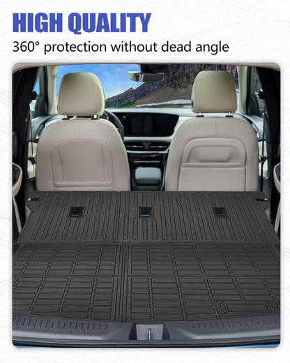 ZQULOYO Cargo Liners Backrest Mat for Buick Encore GX Accessories 2020-2025 2026 with Hook&Loop Rear Trunk Mat Rear Seat Back Cover Protector All Weather Anti-Slip Split Dog Liner