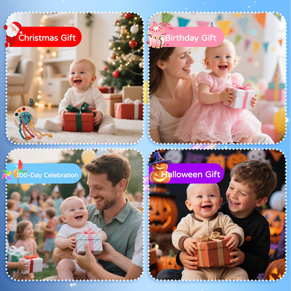 woollywink Baby Toys for 1 Year Old, Montessori Toys Hanging in Stroller, Sensory Toy for Todders 12-18 Months+, UFO Pulling Educational Game for Developing Motor Skills Gift for Boys& Girls