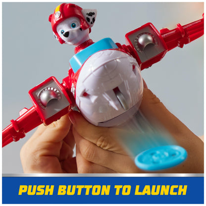 Paw Patrol Air Rescue Marshall Fire Fighter Rescue Plane with Launcher and 2 Bullets, Toys for Boys and Girls Ages 3+