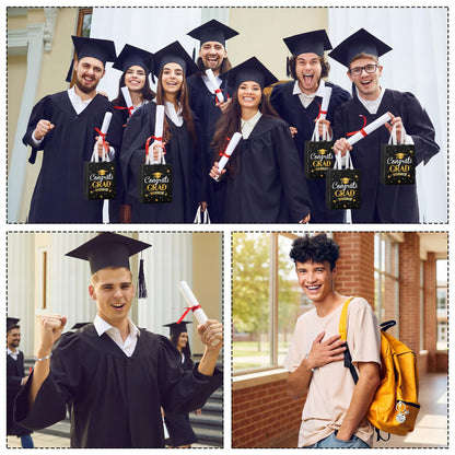 Aneco 12 Set 2026 Graduation Gifts for Classmates Grad Cap Box Unisex Bracelets Gift Bags Keychain Grad Card for Senior Night Gifts College or Junior High School Class Graduated Student