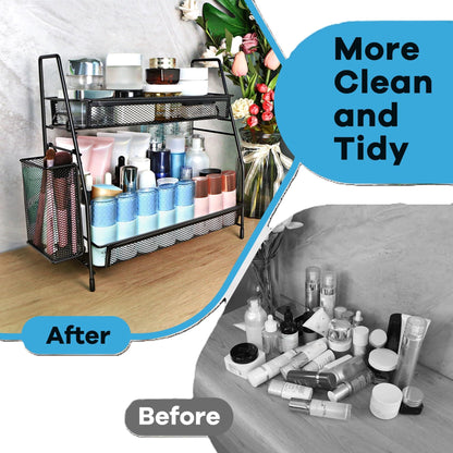 SPISPI Bathroom Organizer Countertop, Spice Rack Organizer for Cabinet,Bathroom Counter Organizer, Kitchen Countertop Organizer