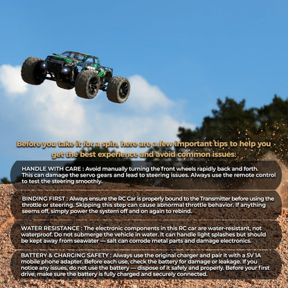 HAIBOXING 1:18 Scale All Terrain RC Car 18859, 36 KPH High Speed 4WD Electric Vehicle with 2.4 GHz Remote Control, 4X4 Waterproof Off-Road Truck with Two Rechargeable Batteries