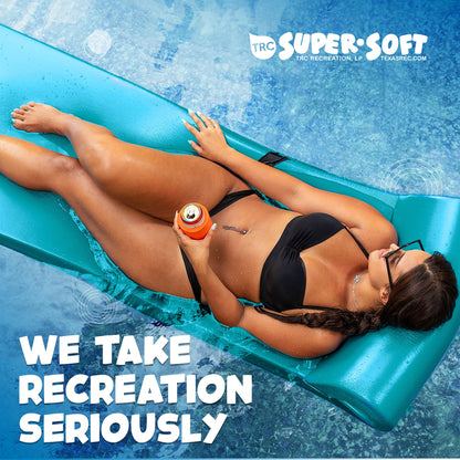 TRC Recreation Sunsation 1.75" Thick Foam Pool Float Water Lounger w/ Headrest for Adult Lounging & Sunbathing in Swimming Pools, Beaches & Lakes, 70" x 26"