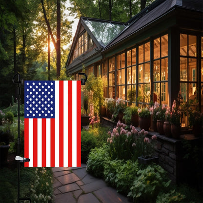 Garden Flag Pole Stand Holder,Akeydeco 10 Pack Garden Flags for Outside with Flag Stopper and Clip Waterproof Powder-Coated Paint for Flag Pole Holder for Outside House,Yard Flags for Outside