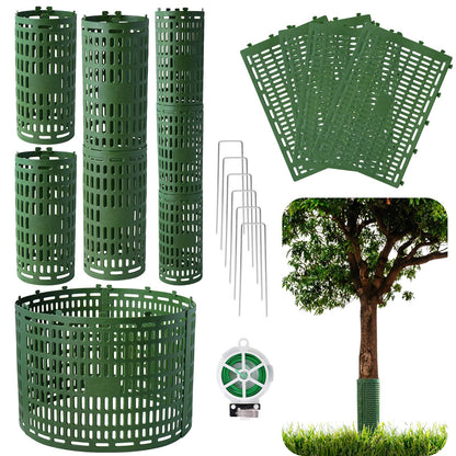 Omirome 10pcs Tree Trunk Protector, Tree Guards Trunk Protector with Twist Ties, Resizable for Various Size Trees or Plants, Preventing Tree Bark Damage from Pruners, Mowers, and Rodents
