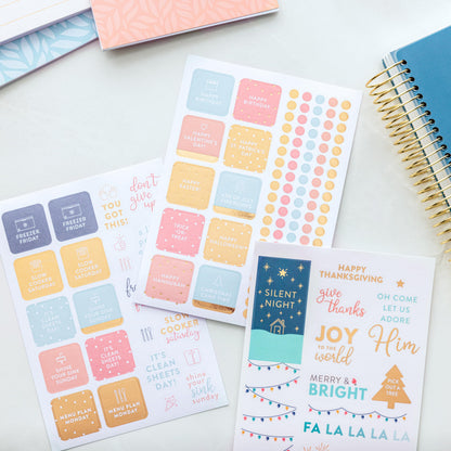 Passionate Penny Pincher Home Planner Sticker Book 1st Ed | Pack of 15 | 766 Total Stickers | Assorted Sizes | 5x7 Sheets | Gold Foil Stamping | Fun Stickers for Home Planners, Journals and More