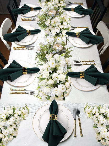 Napkin Rings- Gold Napkin Holder, Round Metal Napkin Buckle for Holiday Party Dinner Wedding Dining Table Decoration (Set of 8)